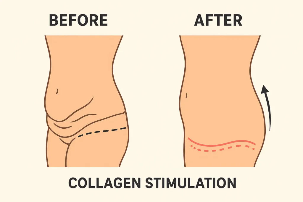 Before and after results for sagging skin after weight loss injections Shefford